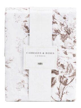 CABBAGES & ROSES 200tc Cotton Percale Toile Duvet Set